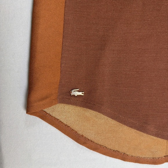 Lacoste Womens Wool Blend Long Sleeve Polo Dress Brown Colorblock Size 38 US 6 - Picture 8 of 16